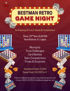 Retro Games Night 2025 Flyer