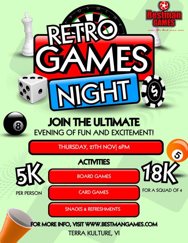 Retro Games Night 2025 Flyer